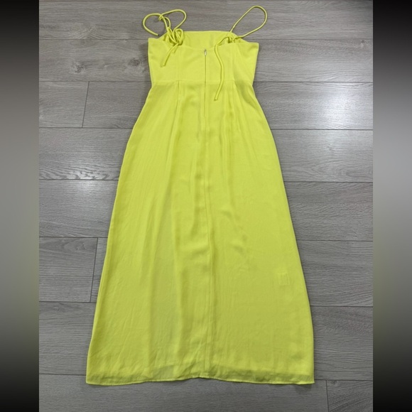 Park & Fifth Neon Yellow Midi Spaghetti Strap Dress - Picture 4 of 15